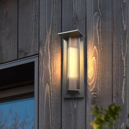 Modern Simplicity Waterproof Solar Stainless Steel Glass PC Triangular Prism LED Outdoor Wall Sconce Lamp For Garden