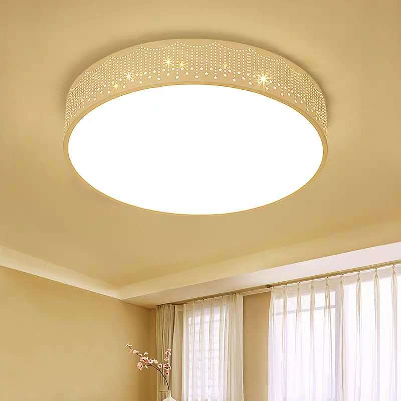 Modern Creative Meteor Round Children's Iron Acrylic LED Flush Mount Light