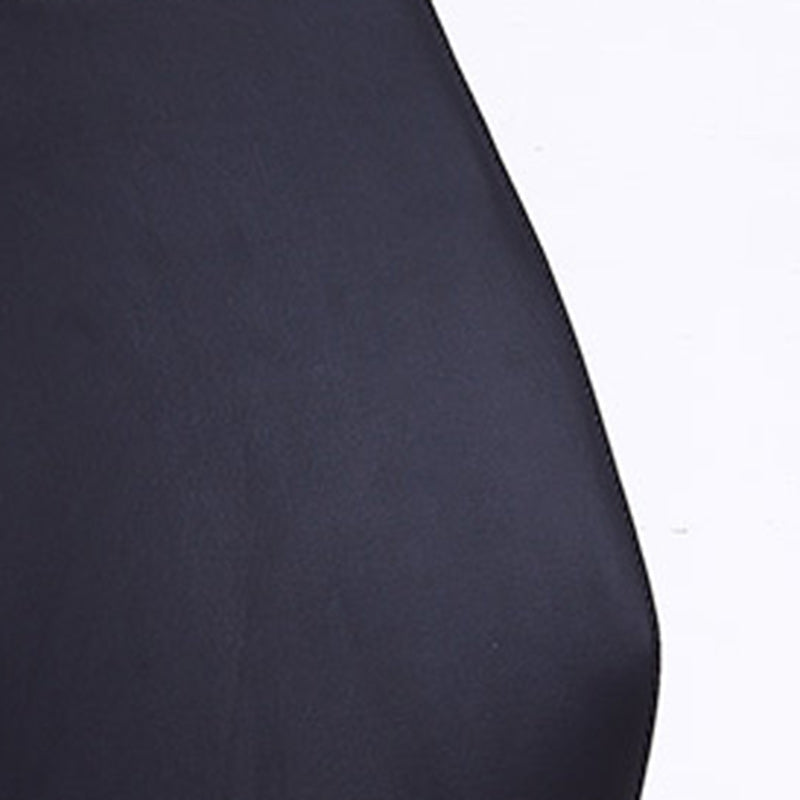 Modern Minimalist U-Shaped Chassis Rectangle PU Leather Titanium Gold Silver-Plated Dining Chair Backrest Armless For Dining Room