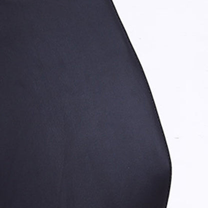 Modern Minimalist U-Shaped Chassis Rectangle PU Leather Titanium Gold Silver-Plated Dining Chair Backrest Armless For Dining Room