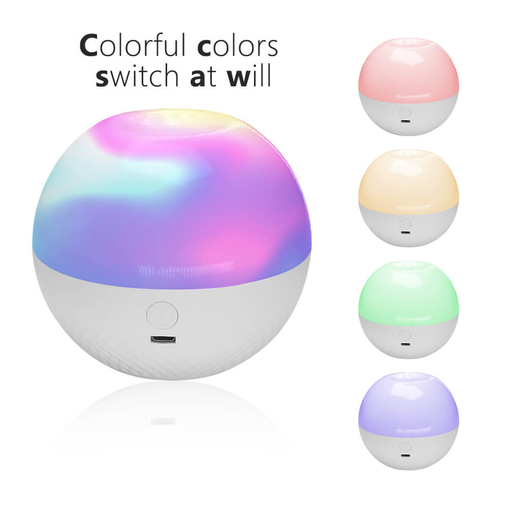 LED Round Ball Night Light 16 Color Remote Control Touch  Table Lamp