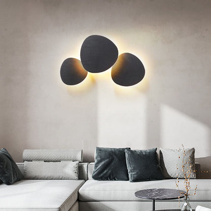 Contemporary Scandinavian Triangle Round Aluminum Acrylic LED Wall Sconce Lamp For Bedroom
