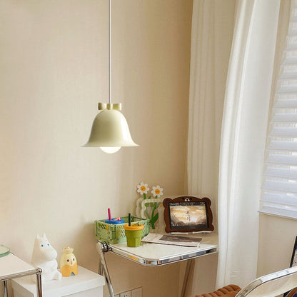 Modern Minimalist Bow Bells Iron 1-Light Pendant Light For Bedroom