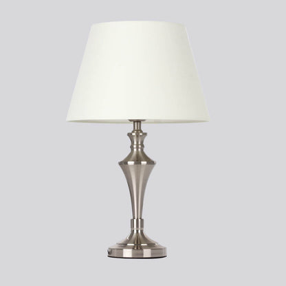 Nordic Minimalist Beige Fabric 1-Light Table Lamp