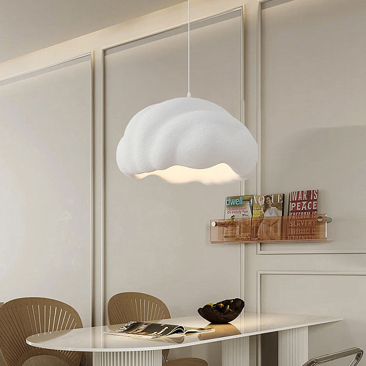 Modern Minimalist Round High-Density Polyethylene 1-Light Pendant Light For Bedroom