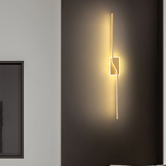 مصباح حائط LED مصنوع من الألومنيوم والسيليكون والأكريليك بتصميم حديث وبسيط لغرفة المعيشة 