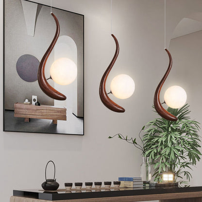 Nordic Minimalist Creative Solid Color Resin 3D Printed 1-Light Pendant Light