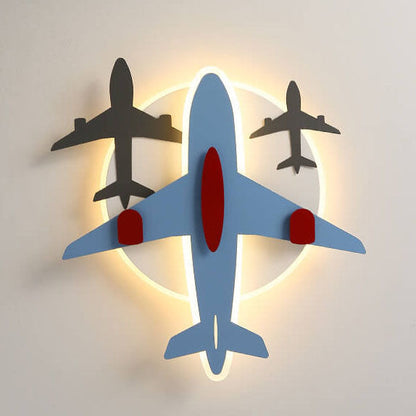 Modern Creative Aircraft Shape LED Cartoon Kids Flush Mount Ceiling Light