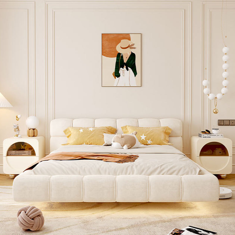 Modern Minimalist Square Tabletop Solid Wood Glass Density Panel Stainless Steel Nightstand 2-Drawer For Bedroom