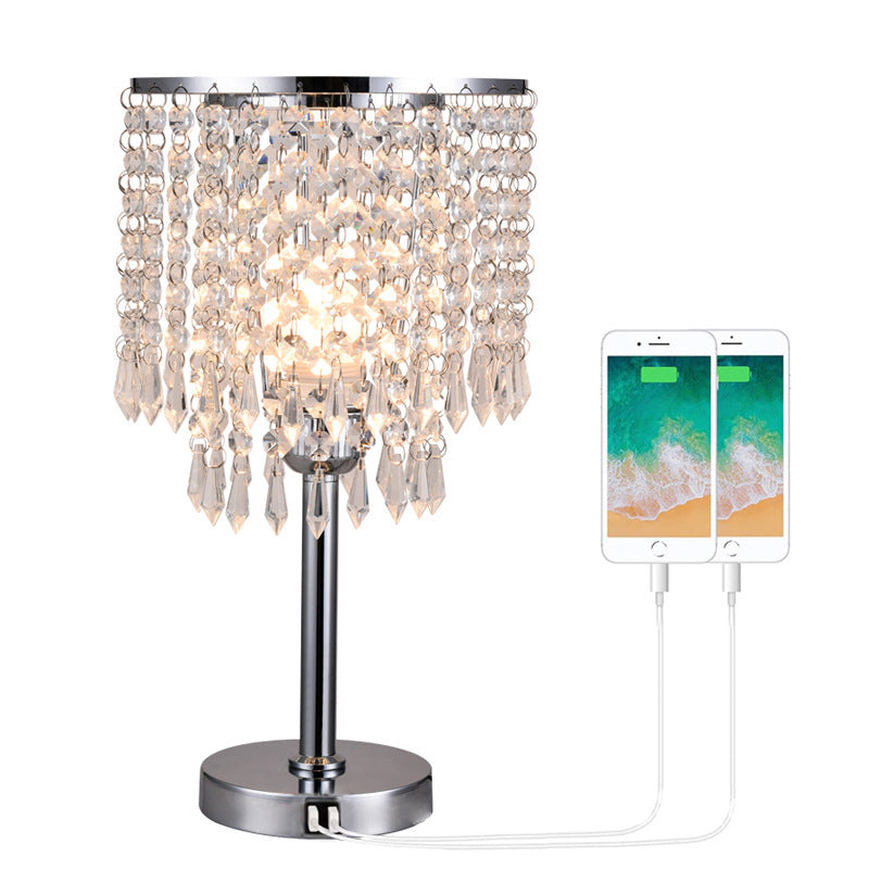 Decorative Minimalist Crystal 1-Light Table Lamp