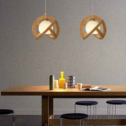 Japanese Wabi-sabi Log 1-Light Pendant Light