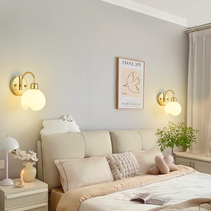 Modern Simplicity Iron ABS Flower 1-Light Wall Sconce Lamp For Bedside