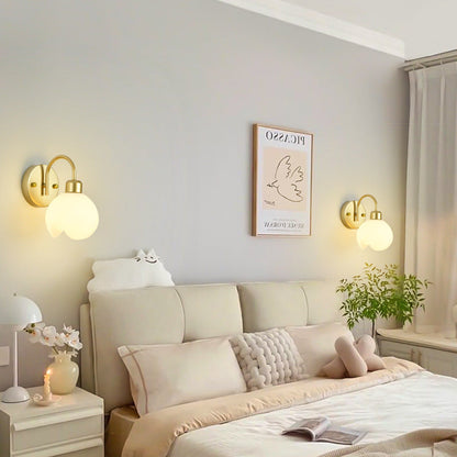 Modern Simplicity Iron ABS Flower 1-Light Wall Sconce Lamp For Bedside