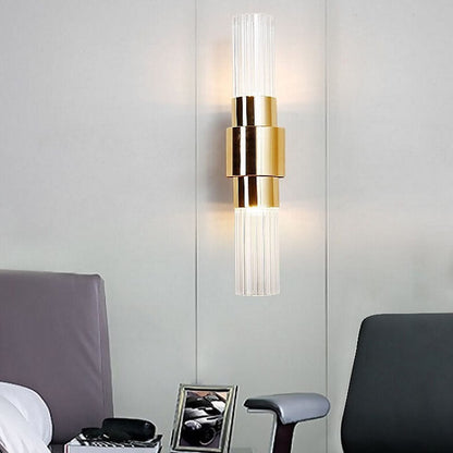 Modern Iron Glass 1/2-Light Wall Sconce Lamp