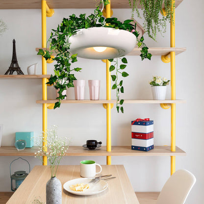Modern Art Deco Sky Garden Round Shade 1-Light Pendant Light For Dining Room