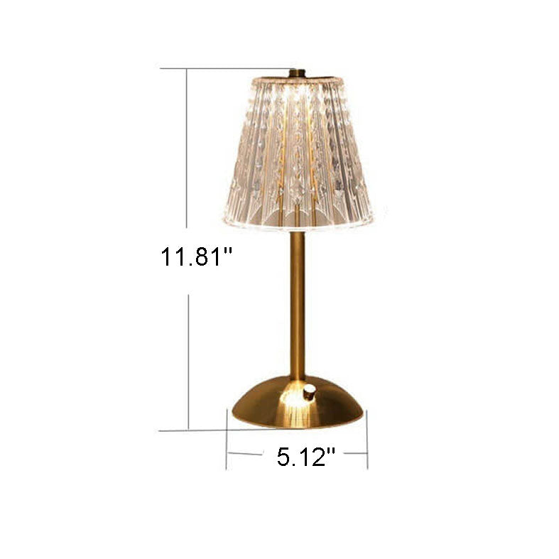 Creative Diamond Crystal Acrylic Metal Touch LED Table Lamp