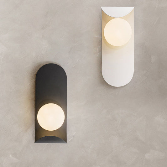 مصباح حائطي معاصر منحني بيضاوي الشكل من Orb Hardware، مزود بإضاءة واحدة، لغرفة المعيشة 