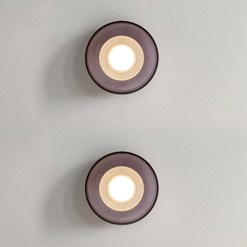 Nordic Vintage Round Hardware Glass LED Wall Sconce Lamp