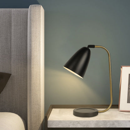 Modern Minimalist Iron Cylinder 1-Light Table Lamp For Bedroom