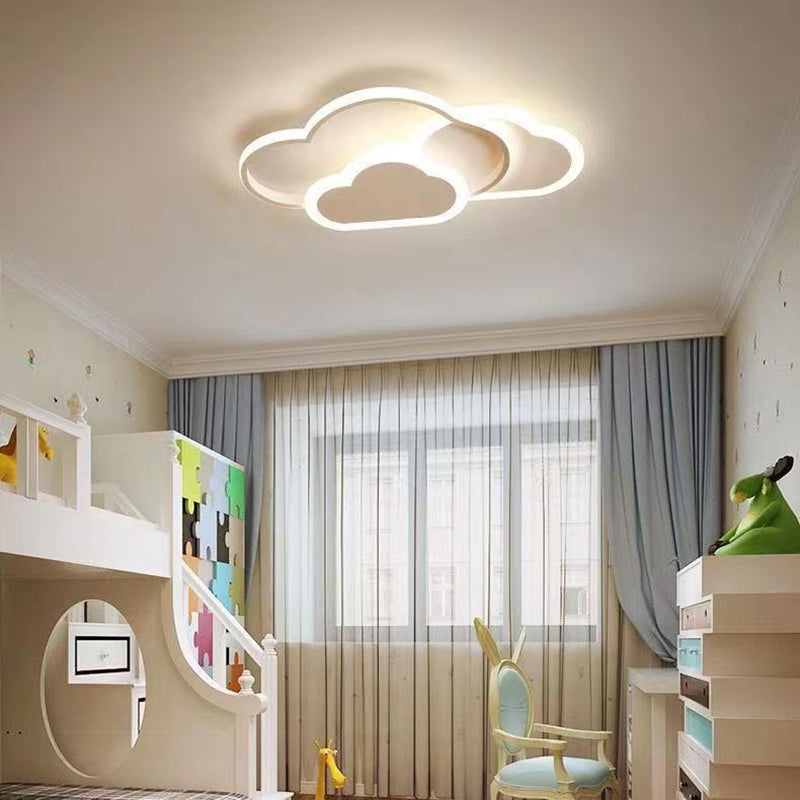 Creative Color Cloud Aluminum LED Flush Mount Ceiling Light