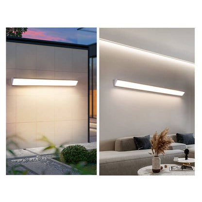 Modern Minimalist Aluminum Acrylic Waterproof Long Outdoor Indoor LED Wall Sconce Lamp