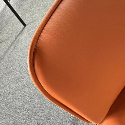 Modern Minimalist PU Leather Carbon Steel Sponge Square Dining Chair Backrest For Dining Room