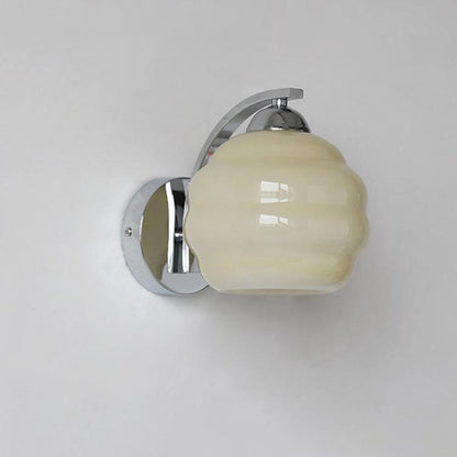 Modern Simplicity Iron Glass Round Ball 1-Light Wall Sconce Lamp For Hallway