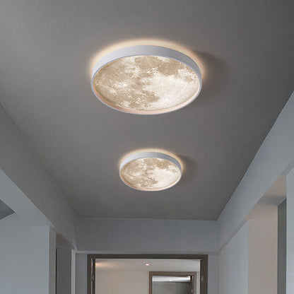 Nordic Creative Moon Round LED Flush Mount Ceiling Light
