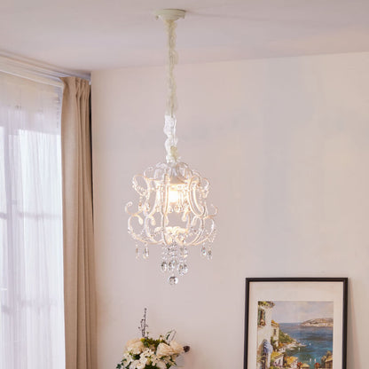 Nordic Light Luxury Arc Crystal Glass 1-Light Pendant Light