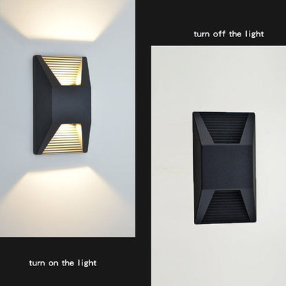 مصابيح حائط LED مقاومة للماء بتصميم هندسي عصري خارجي 