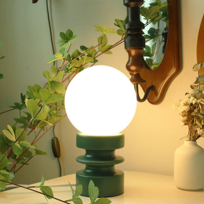 Vintage Orange Solid Glass 1-Light Table Lamp