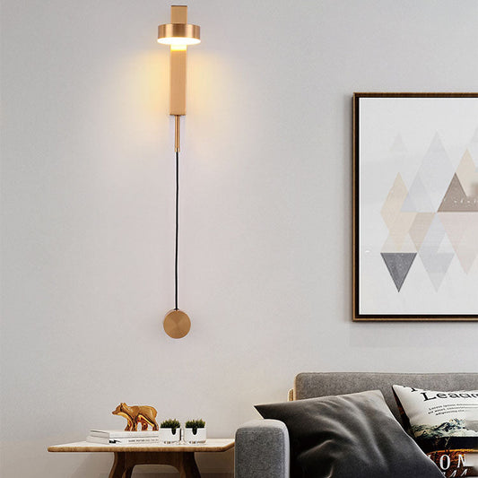 مصباح حائط LED دائري دوار مصنوع من الأكريليك بتصميم معاصر لغرفة المعيشة 