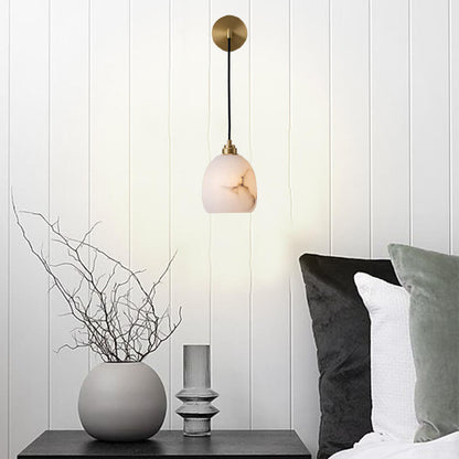 مصباح حائطي فاخر من Nordic Light مصنوع من النحاس والليموني مزود بإضاءة واحدة 