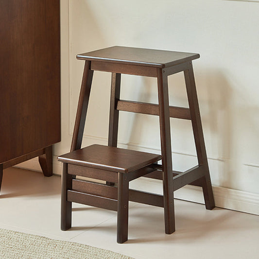 Moderner minimalistischer rechteckiger Barhocker aus Holz mit Fußstütze, ohne Rückenlehne und Armlehnen für das Esszimmer 