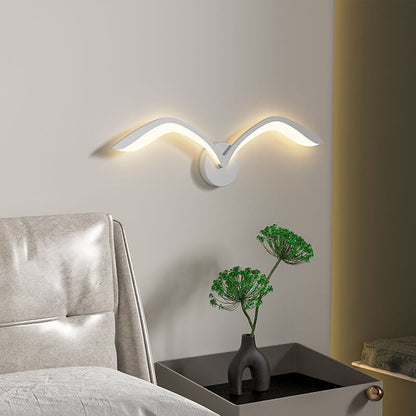 مصباح حائط LED من الأكريليك بتصميم طائر النورس بتصميم بسيط إسكندنافي 