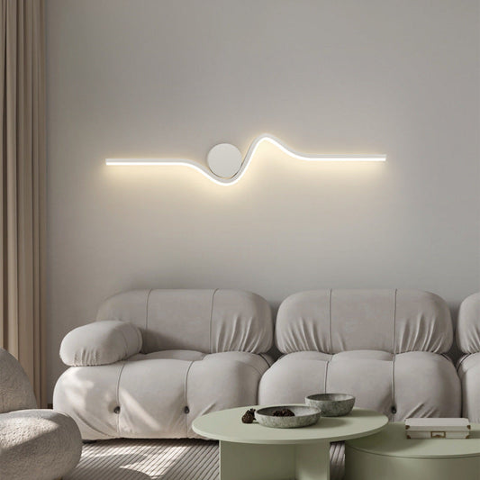 مصباح حائط LED طويل من الحديد والألومنيوم بتصميم عصري بسيط لغرفة المعيشة 