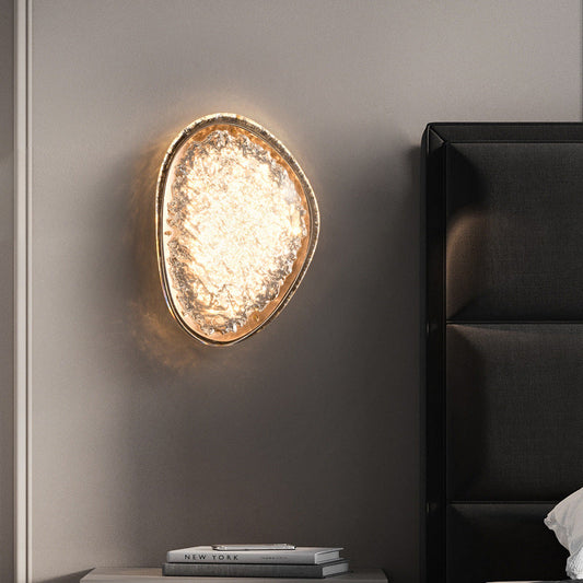 مصباح حائط LED من الأكريليك بتصميم بيضاوي غير منتظم بتصميم عصري بسيط لغرفة المعيشة 