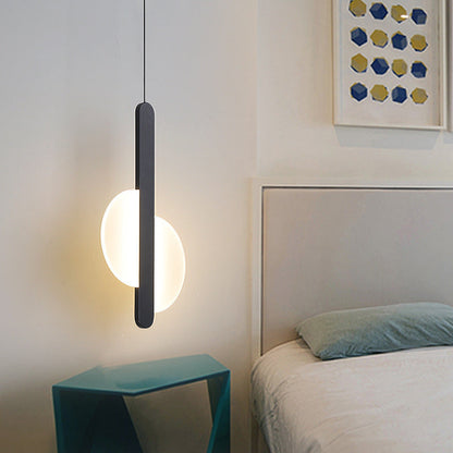 مصباح LED دائري نصف دائري من الأكريليك بتصميم بسيط وعصري، مناسب لجانب السرير 