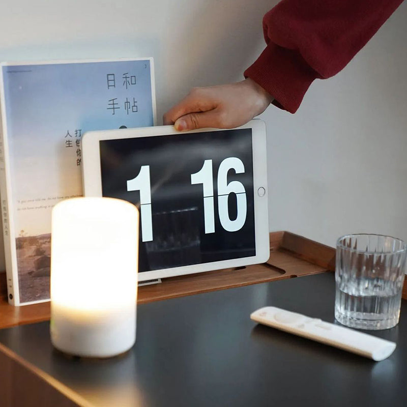 Traditional Vintage Rectangular Rock Slab Wood Base Nightstand 2-Drawer For Bedroom