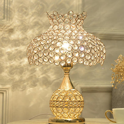 Nordic Luxury Crystal Cone Geometry 1-Light Table Lamp