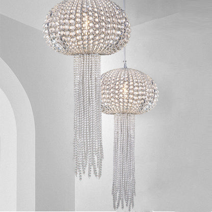 Modern Light Luxury Glass Jellyfish Shape 1-Light Pendant Light