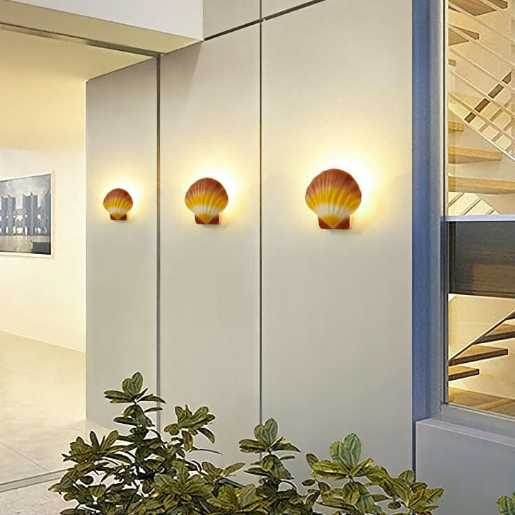 Outdoor Creative Shell Design Aluminum LED Waterproof Wall Sconce Lamp