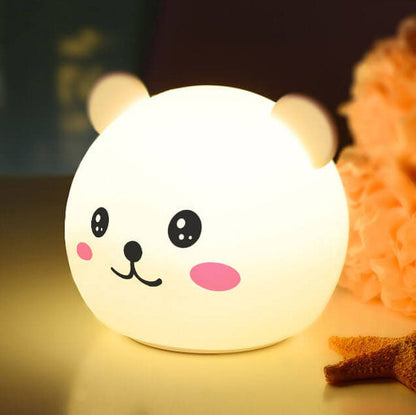 Cartoon Animal Colorful Silicone LED Night Light Table Lamp