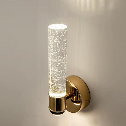 Modern Light Luxury Bubble Crystal Column Aluminum LED Wall Sconce Lamp