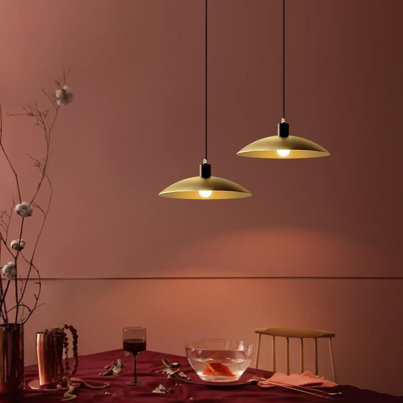 Nordic Minimalist Gold Color Copper 1-Light Pendant Light
