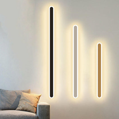 Modern Minimalist Long Bar Iron Acrylic LED Wall Sconce Lamp