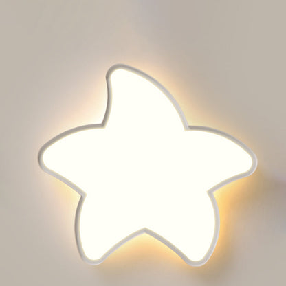 Modern Simplicity Iron Acrylic Star Shade LED Flush Mount Ceiling Light For Living Room