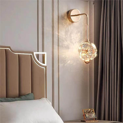 مصباح حائط LED كريستالي فاخر حديث لغرفة النوم 