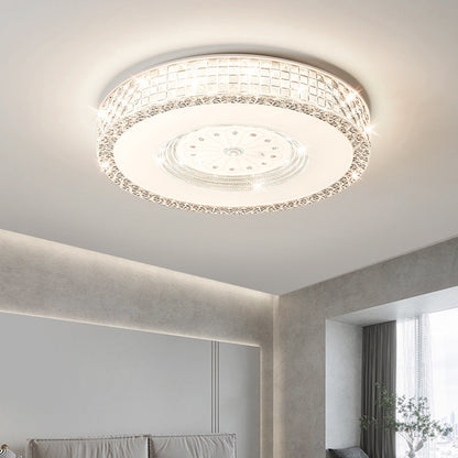 Light Luxury Round Acrylic Starlight LED Flush Mount Ceiling Light
