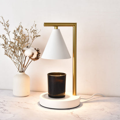 Simple Cone Shade Right Angle Arm 1-Light Melting Wax Table Lamp
